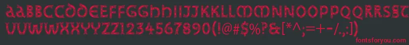 Studzstd Font – Red Fonts on Black Background