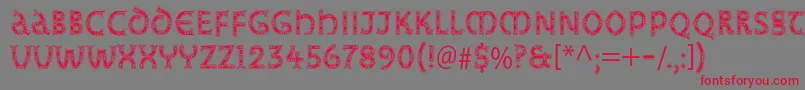 More about Studzstd Font Studzstd Font – Red Fonts on Gray Background