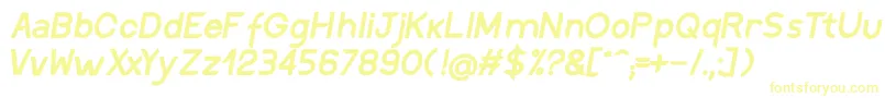 DiscreetSemiboldinclined Font – Yellow Fonts on White Background