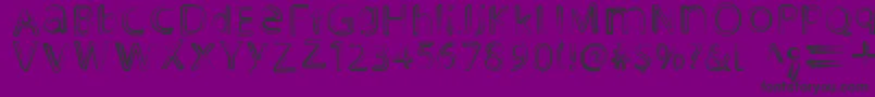NightoutRegular Font – Black Fonts on Purple Background