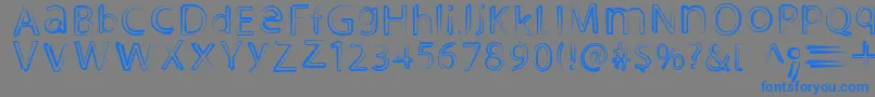 NightoutRegular Font – Blue Fonts on Gray Background