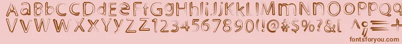 NightoutRegular Font – Brown Fonts on Pink Background