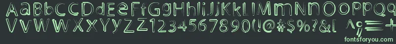 NightoutRegular Font – Green Fonts on Black Background