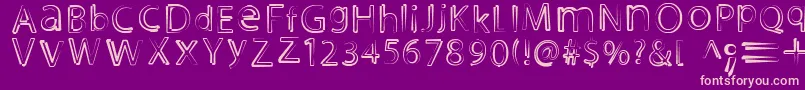 NightoutRegular Font – Pink Fonts on Purple Background