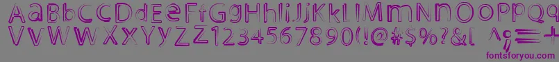 NightoutRegular Font – Purple Fonts on Gray Background