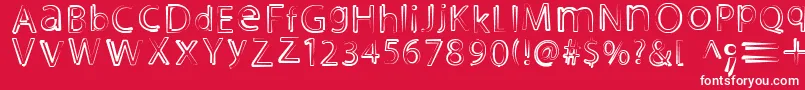 NightoutRegular Font – White Fonts on Red Background