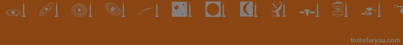 Шрифт SpaceRegular – серые шрифты на коричневом фоне
