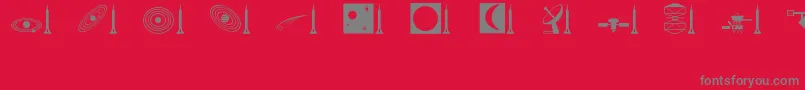 SpaceRegular Font – Gray Fonts on Red Background