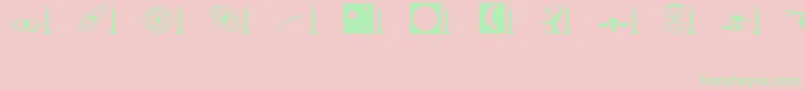 SpaceRegular Font – Green Fonts on Pink Background