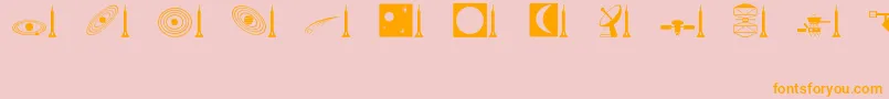 SpaceRegular Font – Orange Fonts on Pink Background