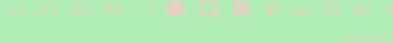 SpaceRegular Font – Pink Fonts on Green Background