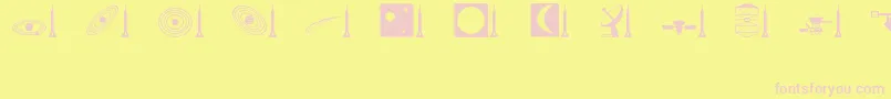 SpaceRegular Font – Pink Fonts on Yellow Background