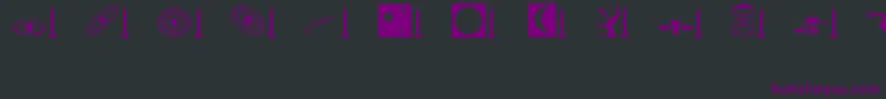 Шрифт SpaceRegular – фиолетовые шрифты на чёрном фоне