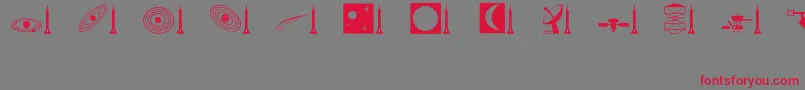 SpaceRegular Font – Red Fonts on Gray Background