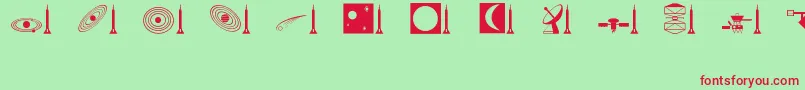 SpaceRegular Font – Red Fonts on Green Background