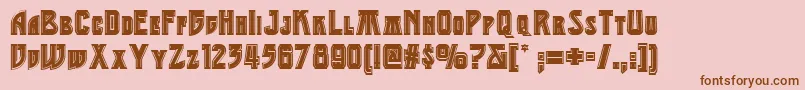 Middle Font – Brown Fonts on Pink Background