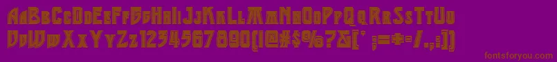 Middle Font – Brown Fonts on Purple Background