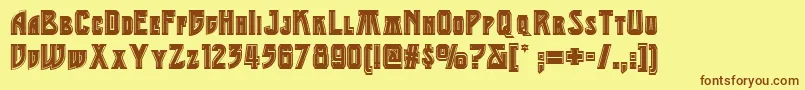 Middle Font – Brown Fonts on Yellow Background