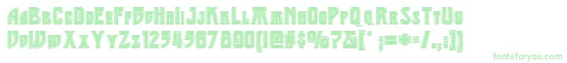 Middle Font – Green Fonts on White Background