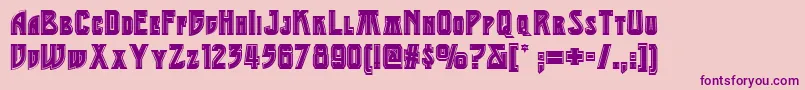 Middle Font – Purple Fonts on Pink Background