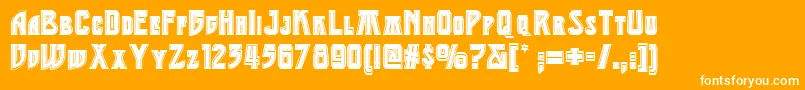 Middle Font – White Fonts on Orange Background