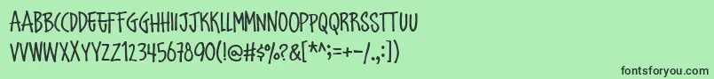 Schoolbully Font – Black Fonts on Green Background