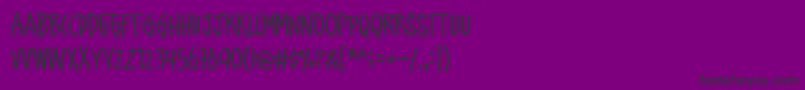 フォントSchoolbully – 紫の背景に黒い文字