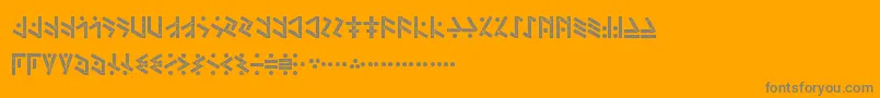 TemphisDirty Font – Gray Fonts on Orange Background