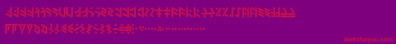 Police TemphisDirty – polices rouges sur fond violet