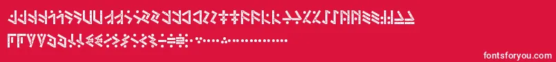 TemphisDirty-Schriftart – Weiße Schriften auf rotem Hintergrund