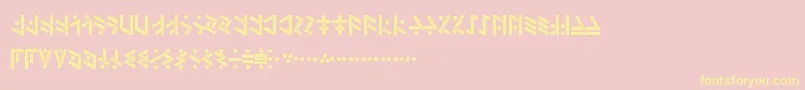 TemphisDirty Font – Yellow Fonts on Pink Background