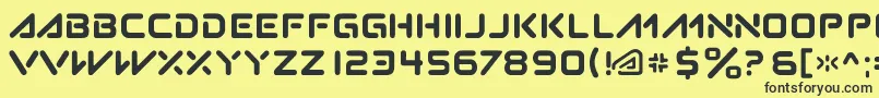 Subatomic.Tsoonami Font – Black Fonts on Yellow Background