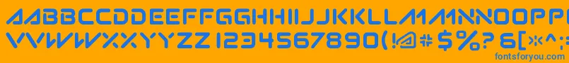 Subatomic.Tsoonami Font – Blue Fonts on Orange Background