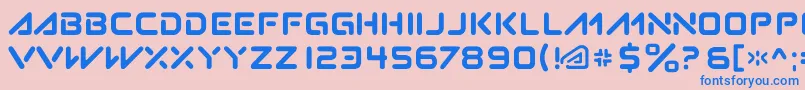 Шрифт Subatomic.Tsoonami – синие шрифты на розовом фоне