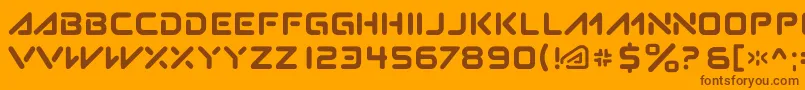 Subatomic.Tsoonami Font – Brown Fonts on Orange Background