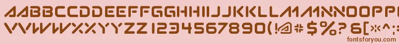 Шрифт Subatomic.Tsoonami – коричневые шрифты на розовом фоне