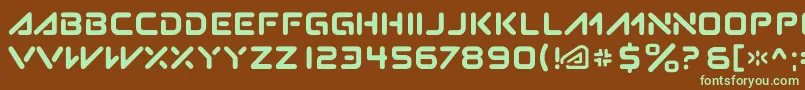 Subatomic.Tsoonami Font – Green Fonts on Brown Background