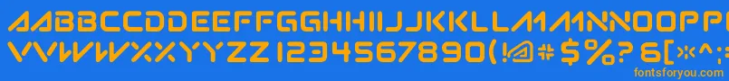 Subatomic.Tsoonami Font – Orange Fonts on Blue Background
