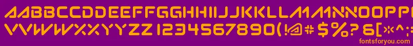 Subatomic.Tsoonami Font – Orange Fonts on Purple Background
