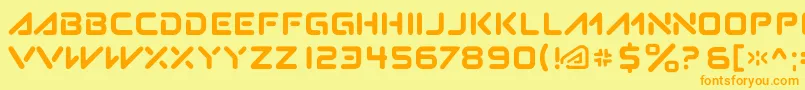 Subatomic.Tsoonami Font – Orange Fonts on Yellow Background