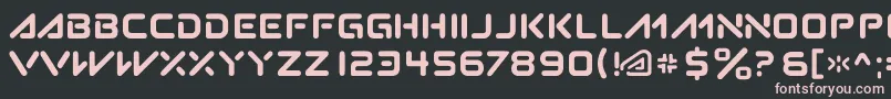 Шрифт Subatomic.Tsoonami – розовые шрифты на чёрном фоне