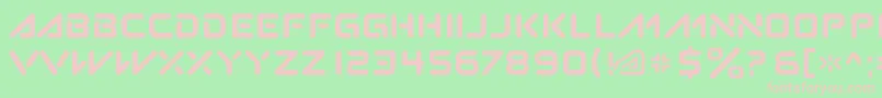 Subatomic.Tsoonami-Schriftart – Rosa Schriften auf grünem Hintergrund