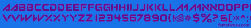 Subatomic.Tsoonami Font – Purple Fonts on Blue Background