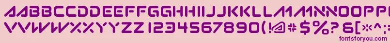 Шрифт Subatomic.Tsoonami – фиолетовые шрифты на розовом фоне