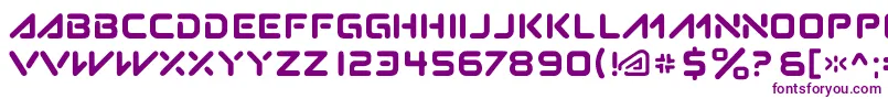 Subatomic.Tsoonami-Schriftart – Violette Schriften auf weißem Hintergrund