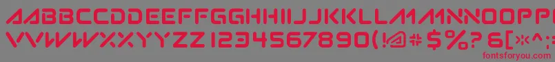 Subatomic.Tsoonami Font – Red Fonts on Gray Background