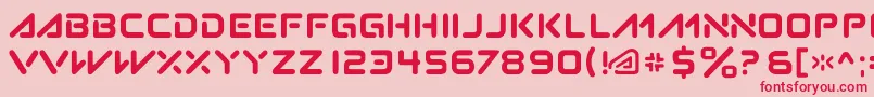 Subatomic.Tsoonami Font – Red Fonts on Pink Background