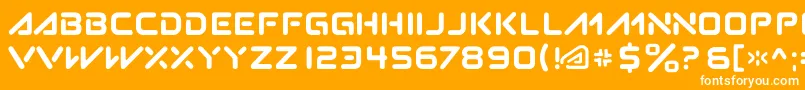 Шрифт Subatomic.Tsoonami – белые шрифты на оранжевом фоне