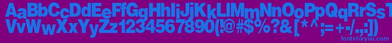 FireRegularTtnorm Font – Blue Fonts on Purple Background