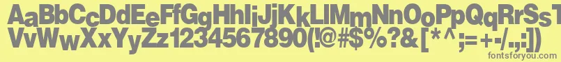FireRegularTtnorm Font – Gray Fonts on Yellow Background